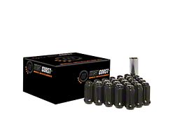 Black Acorn Spline Lug Nuts; M14x1.5; Set of 20 (11-25 Jeep Grand Cherokee WK2 & WL)