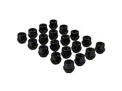 Black Bulge Acorn Lug Nut Kit; 14mm x 1.5; Set of 20 (11-25 Jeep Grand Cherokee WK2 & WL)