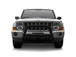 Bull Bar with Black Skid Plate; Black (05-07 Jeep Grand Cherokee WK)