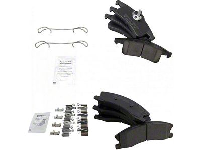 Ceramic Brake Pads; Front and Rear (99-02 Jeep Grand Cherokee WJ w/ Akebono Calipers; 03-04 Jeep Grand Cherokee WJ)