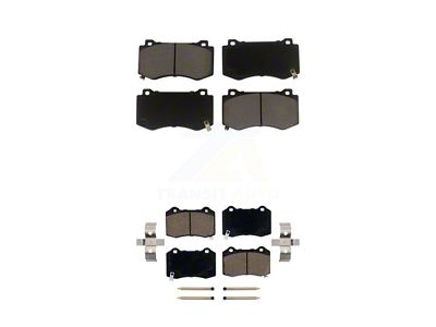 Ceramic Brake Pads; Front and Rear (06-10 Jeep Grand Cherokee WK SRT8)