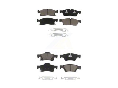 Ceramic Brake Pads; Front and Rear (11-21 Jeep Grand Cherokee WK2, Excluding SRT, SRT8 & Trackhawk)