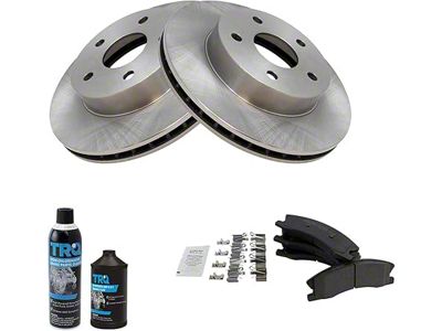 Ceramic Brake Rotor, Pad, Brake Fluid and Cleaner Kit; Front (99-02 Jeep Grand Cherokee WJ w/ Akebono Calipers; 03-04 Jeep Grand Cherokee WJ)
