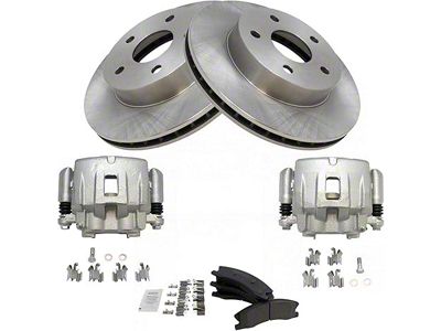 Ceramic Brake Rotor, Pad and Caliper Kit; Front (99-02 Jeep Grand Cherokee WJ w/ Akebono Calipers; 03-04 Jeep Grand Cherokee WJ)