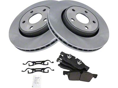 Ceramic Brake Rotor and Pad Kit; Front (11-16 Jeep Grand Cherokee WK2 w/ Solid Rear Rotors & w/o Heavy Duty Brakes, Excluding SRT & SRT8)