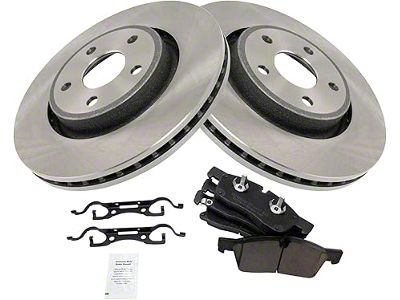Ceramic Brake Rotor and Pad Kit; Front (11-16 Jeep Grand Cherokee WK2 w/ Solid Rear Rotors & Heavy Duty Brakes, Excluding SRT & SRT8)