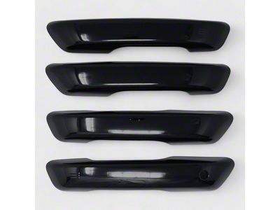 Chrome Delete Door Handle Snap-On Covers; Gloss Black (22-25 Jeep Grand Cherokee WL)