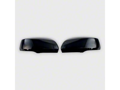 Chrome Delete Mirror Covers; Gloss Black (22-25 Jeep Grand Cherokee WL)