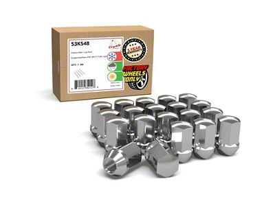 Chrome Factory Style Lug Nut Kit; 14mm x 1.5; Set of 20 (11-25 Jeep Grand Cherokee WK2 & WL)