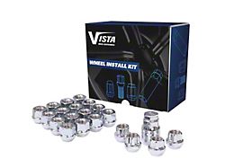 Chrome Open Acorn Lug Nuts; M14x1.5; Set of 24 (11-25 Jeep Grand Cherokee WK2 & WL)
