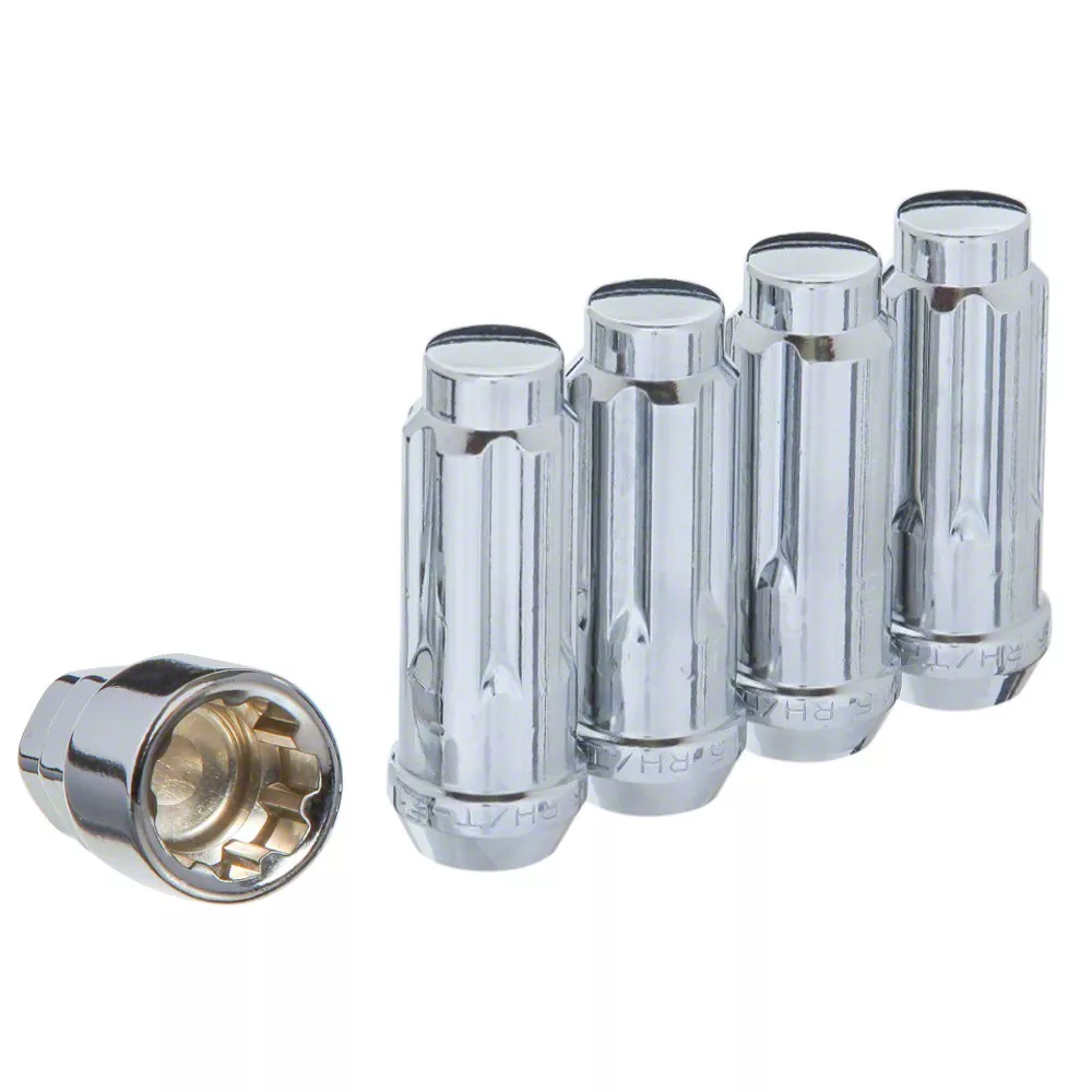 Jeep Grand Cherokee Chrome XL Acorn Wheel Locks; M14x1.5; Set of 4 (11