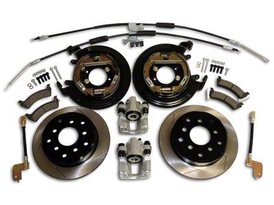 Dana 35 Rear Axle Disc Brake Conversion Kit with Slotted Rotors (93-98 Jeep Grand Cherokee ZJ)