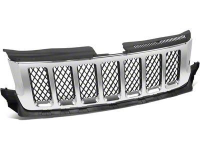 Diamond Mesh Style Upper Replacement Grille; Chrome (11-13 Jeep Grand Cherokee WK2 Overland)