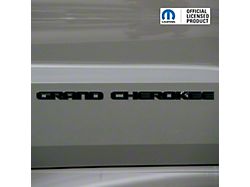 GRAND CHEROKEE Door Emblem Overlay Decal Set; Gloss Black (17-21 Jeep Grand Cherokee WK2)