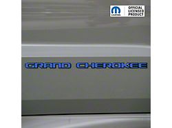GRAND CHEROKEE Door Emblem Overlay Decal Set; Gloss Blue (17-21 Jeep Grand Cherokee WK2)