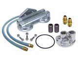 Dual Remote Oil Filter Relocation Kit; 22mm x 1.50 Threads (09-21 5.7L HEMI Grand Cherokee WK & WK2)
