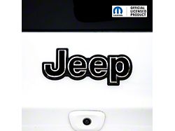 JEEP Emblem Overlay Decals; Gloss Black (14-21 Jeep Grand Cherokee WK2)