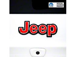 JEEP Emblem Overlay Decals; Red (14-21 Jeep Grand Cherokee WK2)