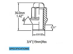 ET Bulge Acorn Chrome Lug Nut Kit; 3/4-Inch; Set of 20 (93-10 Jeep Grand Cherokee ZJ, WJ & WK)