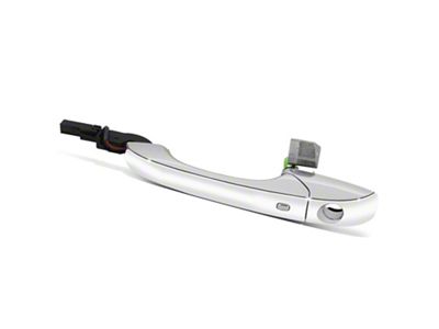 Exterior Door Handle with Key Hole; Front Driver Side; Chrome (11-17 Jeep Grand Cherokee WK2 w/ Smart Key)