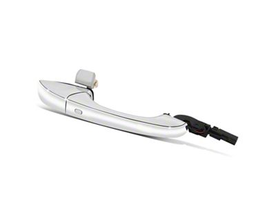 Exterior Door Handle without Key Hole; Front Passenger Side; Chrome (11-17 Jeep Grand Cherokee WK2 w/ Smart Key)