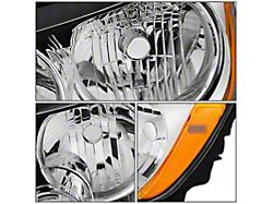 Factory Style Headlight with Amber Corner; Chrome Housing; Clear Lens; Driver Side (11-13 Jeep Grand Cherokee WK2)