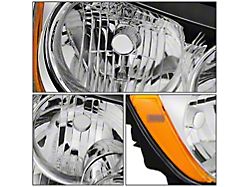 Factory Style Headlight with Amber Corner; Chrome Housing; Clear Lens; Passenger Side (11-13 Jeep Grand Cherokee WK2)