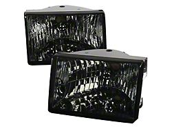 Factory Style Headlights; Chrome Housing; Smoked Lens (93-98 Jeep Grand Cherokee ZJ)