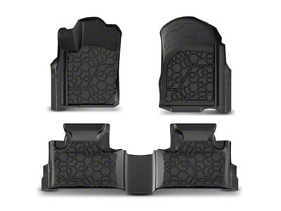 Front and Rear Floor Liners; Black (12-15 Jeep Grand Cherokee WK2)