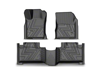 Front and Rear Floor Liners; Black (16-21 Jeep Grand Cherokee WK2)