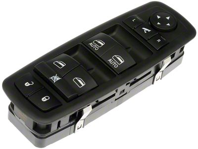 Front Window Switch 11-Button; Driver Side (14-15 Jeep Grand Cherokee WK2 w/ Power Folding Mirrors)