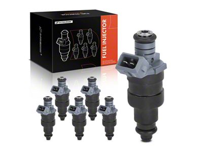 Fuel Injectors; Set of 6; Gray (96-98 4.0L Jeep Grand Cherokee ZJ)
