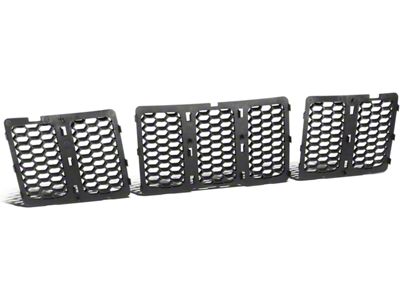 Honeycomb Mesh Style Upper Grille Inserts; Black (14-16 Jeep Grand Cherokee WK2 Overland)
