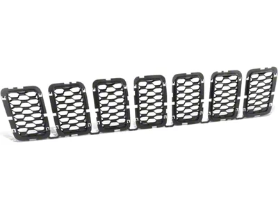 Honeycomb Mesh Style Upper Grille Inserts; Black (17-21 Jeep Grand Cherokee WK2 Laredo, Limited)