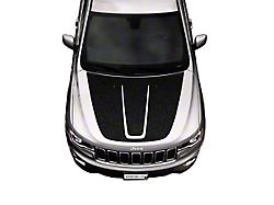 Hood Graphic without Washer Nozzle Cutouts; Matte Black (11-21 Jeep Grand Cherokee WK2, Excluding Trackhawk)