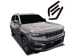 In-Channel Rain Guards; Front and Rear; Smoke (11-21 Jeep Grand Cherokee WK2)