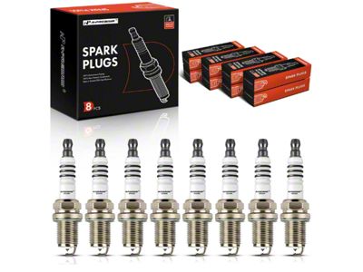 Iridium and Platinum Spark Plugs; Set of 8 (02-04 4.7L Jeep Grand Cherokee WJ)