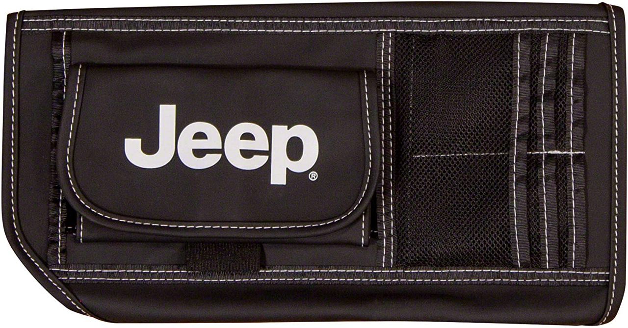 Heavy-Duty Storage Box For Jeep Grand Cherokee 2022-2025 - 112L Collapsible Organizer With Dividers, Reflective Strips, Waterproof Pocket, Grey