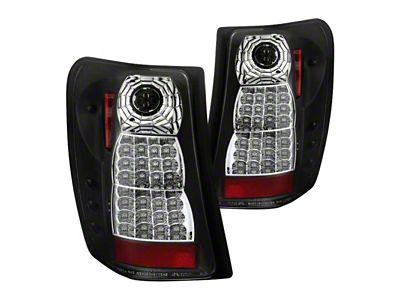LED Tail Lights; Black Housing; Clear Lens (99-04 Jeep Grand Cherokee WJ)