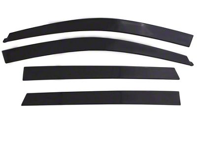 Low Profile Ventvisor Window Deflectors; Front and Rear; Dark Smoke with Chrome Trim (22-25 Jeep Grand Cherokee WL)