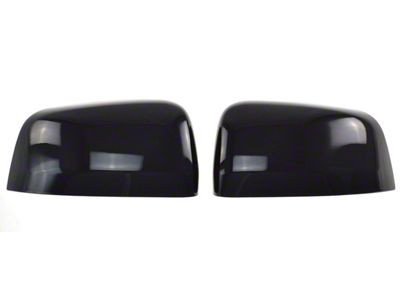 Chrome Delete Mirror Covers; Gloss Black (11-21 Jeep Grand Cherokee WK2)