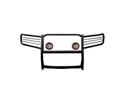 Modular Grille Guard with 5.30-Inch Red Round Flood LED Lights; Black (11-21 Jeep Grand Cherokee WK2 w/o Adaptive Cruise Control, Excluding Trackhawk)