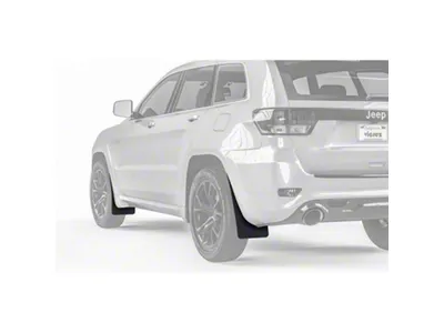 Mud Flaps; Front and Rear; Satin Black Vinyl (11-19 Jeep Grand Cherokee WK2)