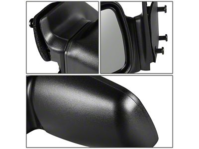 OE Style Manual Side Mirror; Textured Black; Driver Side (93-95 Jeep Grand Cherokee ZJ)