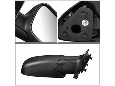 OE Style Manual Side Mirror; Textured Black; Passenger Side (99-04 Jeep Grand Cherokee WJ)
