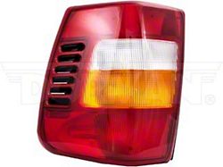 OE Style Tail Light; Chrome Housing; Red/Clear Lens; Passenger Side (99-02 Jeep Grand Cherokee WJ)