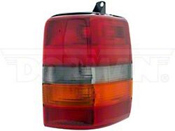 OE Style Tail Light; Chrome Housing; Red/Clear Lens; Passenger Side (93-98 Jeep Grand Cherokee ZJ)