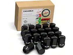OEM Factory Style Black Lug Nut Kit; M14 x 1.5; Set of 20 (11-25 Jeep Grand Cherokee WK2 & WL)