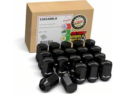 OEM Factory Style Black Lug Nut Kit; M14 x 1.5; Set of 20 (11-25 Jeep Grand Cherokee WK2 & WL)