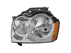 OEM Style Headlight; Chrome Housing; Clear Lens; Driver Side (05-07 Jeep Grand Cherokee WK)
